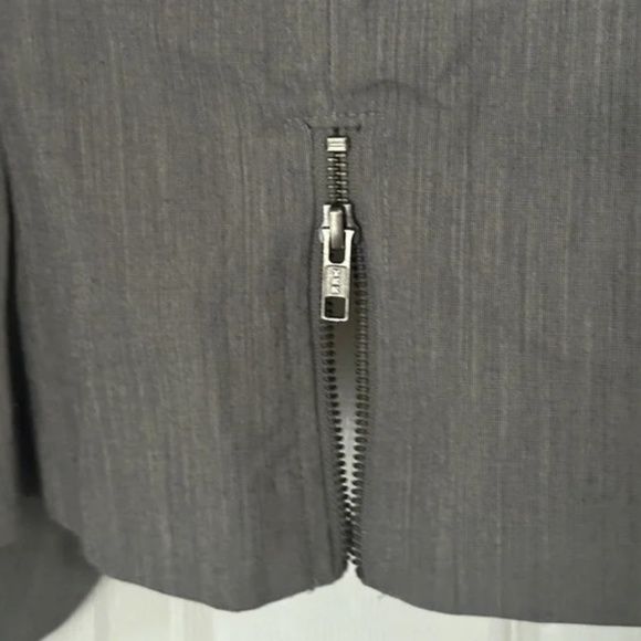 BCX Juniors Vintage Gray Grey Blazer Size Medium Statement Shoulders 3/4 Sleeve - Picture 3 of 5